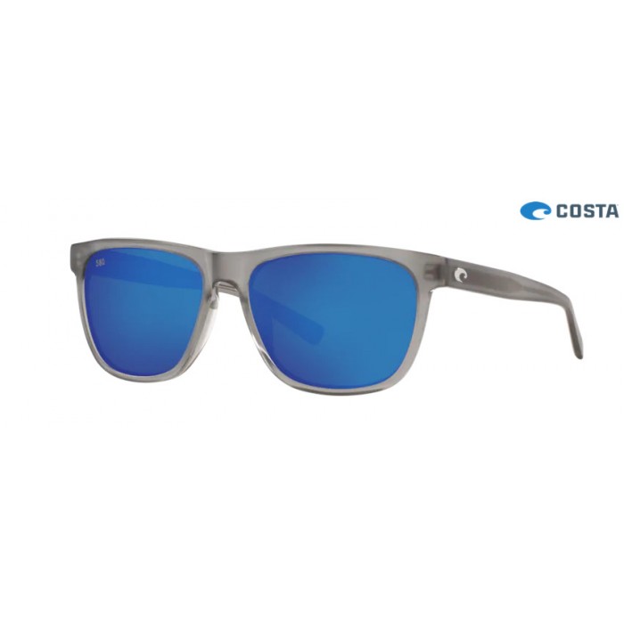 Costa Apalach Sunglasses Matte Gray Crystal frame Blue lens