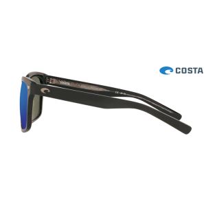 Costa Aransas Sunglasses Matte Black frame Blue lens