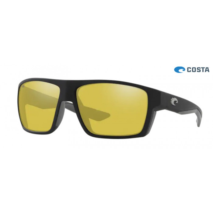 Costa Bloke Sunglasses Matte Black frame Sunrise Silver lens