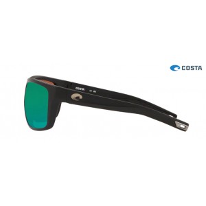 Costa Broadbill Sunglasses Matte Black frame Green lens