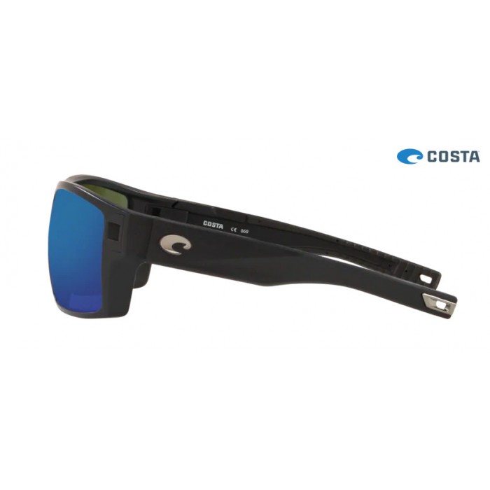 Costa Diego Sunglasses Matte Black frame Blue lens