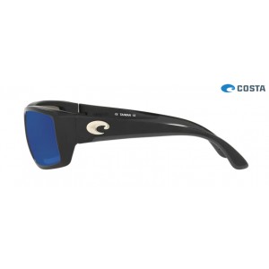 Costa Fantail Sunglasses Matte Black frame Blue lens