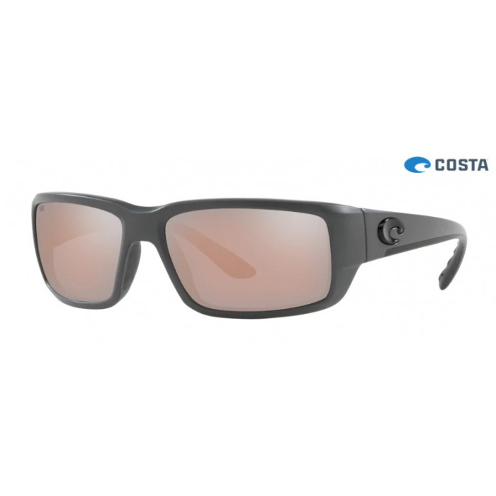 Costa Fantail Sunglasses Matte Gray frame Copper Silver lens