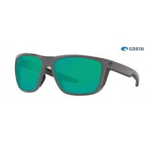 Costa Ferg Sunglasses Matte Gray frame Green lens