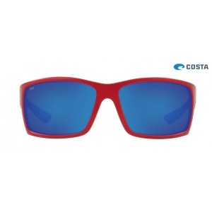 Costa Freedom Series Reefton Sunglasses Matte Usa Red frame Blue lens