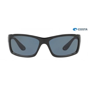 Costa Jose Sunglasses Shiny Black frame Grey lens