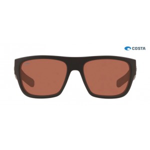 Costa Sampan Sunglasses Matte Black frame Copper lens