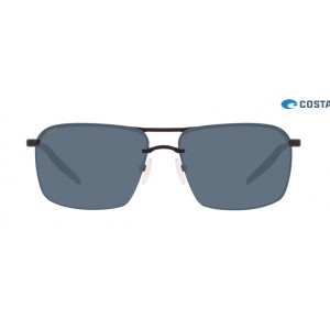 Costa Skimmer Sunglasses Matte Black frame Gray lens