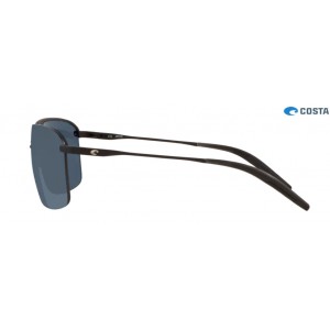 Costa Skimmer Sunglasses Matte Black frame Gray lens