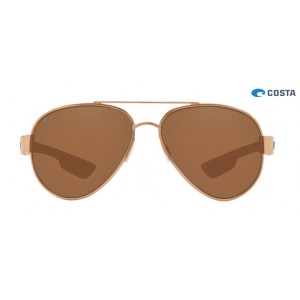 Costa South Point Sunglasses Shiny Blush Gold frame Copper lens