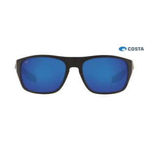 Costa Tico Sunglasses Matte Black frame Blue lens