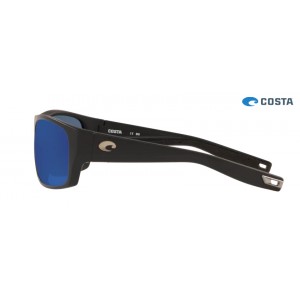 Costa Tico Sunglasses Matte Black frame Blue lens