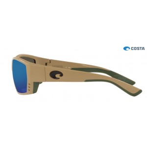 Costa Tuna Alley Sunglasses Matte Sand frame Blue lens