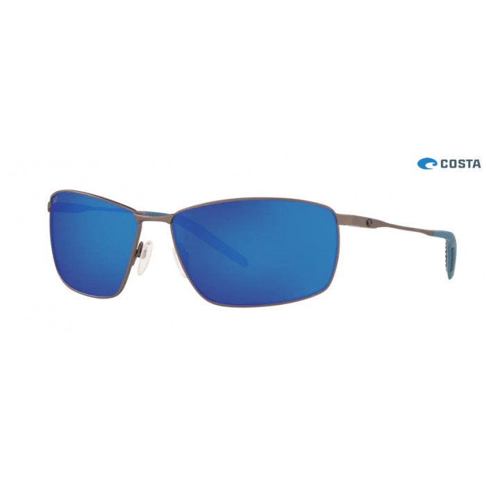 Costa Turret Sunglasses Matte Dark Gunmetal frame Blue lens