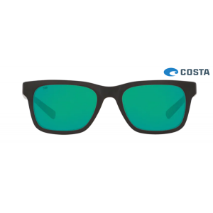 Costa Tybee Sunglasses Matte Black frame Green lens