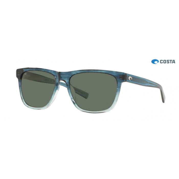Costa Apalach Sunglasses Shiny Deep Teal Fade frame Gray lens