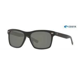 Costa Aransas Sunglasses Matte Black frame Gray lens