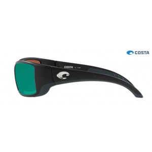 Costa Blackfin Sunglasses Matte Black frame Green lens