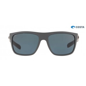 Costa Broadbill Sunglasses Matte Gray frame Grey lens