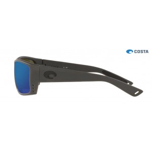 Costa Cat Cay Sunglasses Matte Gray frame Blue lens