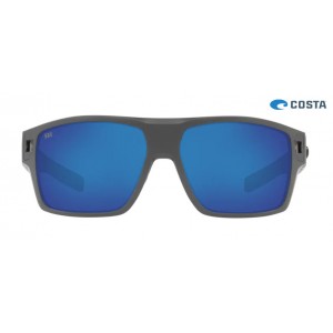 Costa Diego Sunglasses Matte Gray frame Blue lens