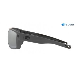 Costa Diego Sunglasses Matte Gray frame Gray Silver lens