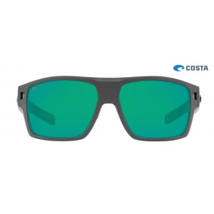 Costa Diego Sunglasses Matte Gray frame Green lens