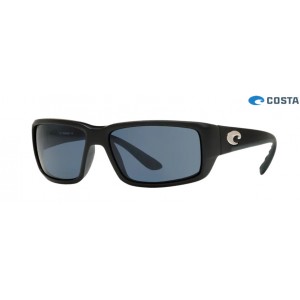 Costa Fantail Sunglasses Matte Black frame Gray lens