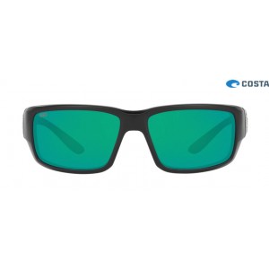 Costa Fantail Sunglasses Matte Black frame Green lens