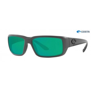Costa Fantail Sunglasses Matte Gray frame Green lens