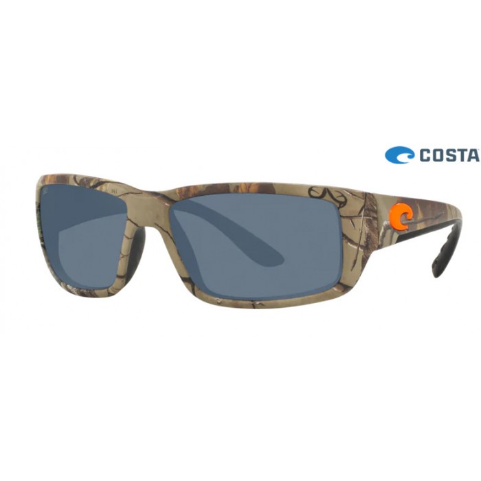 Costa Fantail Sunglasses Realtree Xtra Camo Orange Logo frame Gray lens