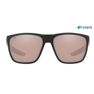 Costa Ferg Sunglasses Matte Black frame Copper Silver lens