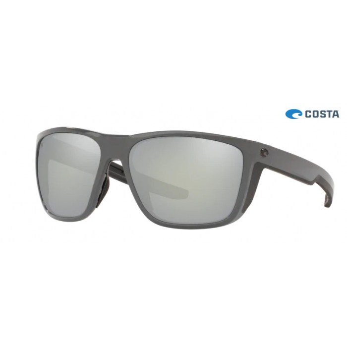 Costa Ferg Sunglasses Matte Gray frame Gray Silver lens