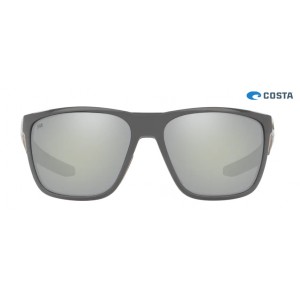 Costa Ferg Sunglasses Matte Gray frame Gray Silver lens