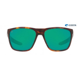 Costa Ferg Sunglasses Matte Tortoise frame Green lens