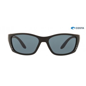 Costa Fisch Sunglasses Matte Black frame Grey lens