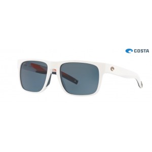 Costa Freedom Series Spearo Sunglasses Matte Usa White frame Grey lens