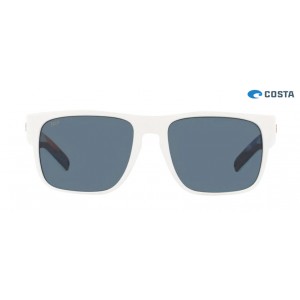 Costa Freedom Series Spearo Sunglasses Matte Usa White frame Grey lens