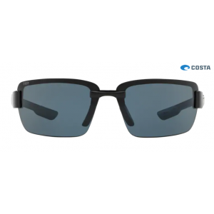 Costa Galveston Sunglasses Shiny Black frame Gray lens