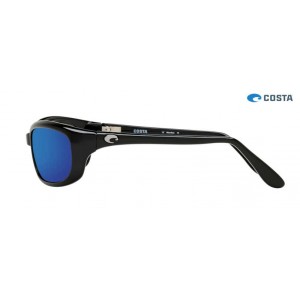 Costa Harpoon Sunglasses Shiny Black frame Blue lens