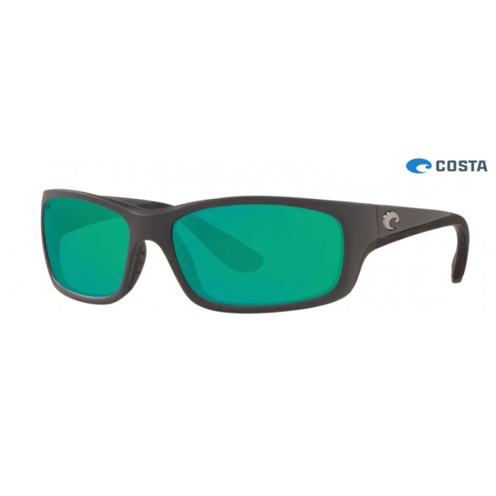 Costa Jose Sunglasses Matte Gray frame Green lens