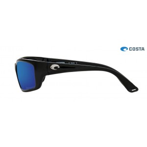 Costa Jose Sunglasses Shiny Black frame Blue lens