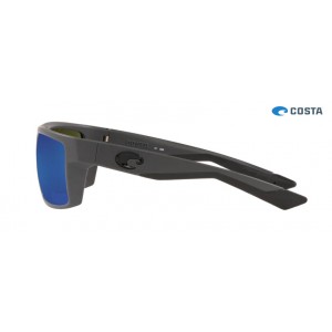 Costa Motu Sunglasses Matte Gray frame Blue lens