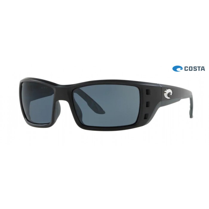 Costa Permit Sunglasses Matte Black frame Grey lens