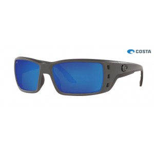 Costa Permit Sunglasses Matte Gray frame Blue lens