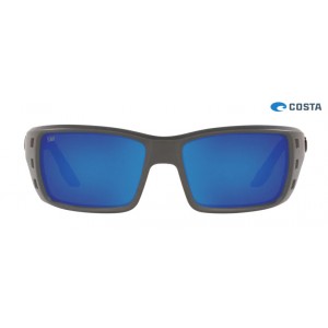 Costa Permit Sunglasses Matte Gray frame Blue lens