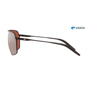 Costa Pilothouse Sunglasses Matte Black frame Copper Silver lens