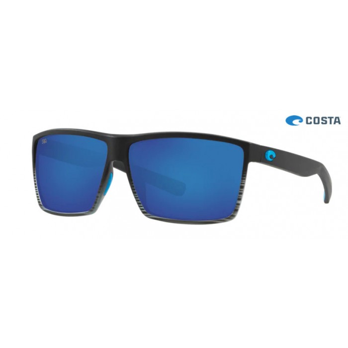 Costa Rincon Sunglasses Matte Smoke Crystal Fade frame Blue lens