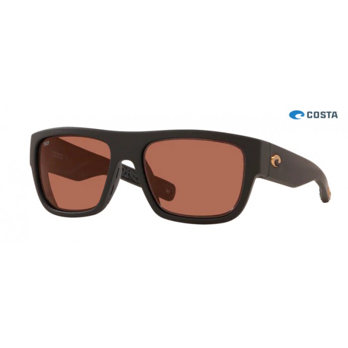 Costa Sampan Sunglasses Matte Black Ultra frame Copper lens