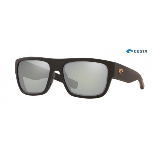 Costa Sampan Sunglasses Matte Black Ultra frame Grey Silver lens